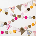 SEWN PAPER CIRCLE GARLAND - GLITTER MIX