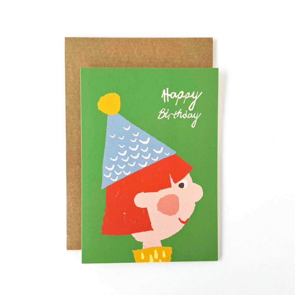HAPPY BIRTHDAY TRIANGLE HAT CARD
