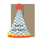 PARTY HAT HAPPY BIRTHDAY DIE CUT CARD