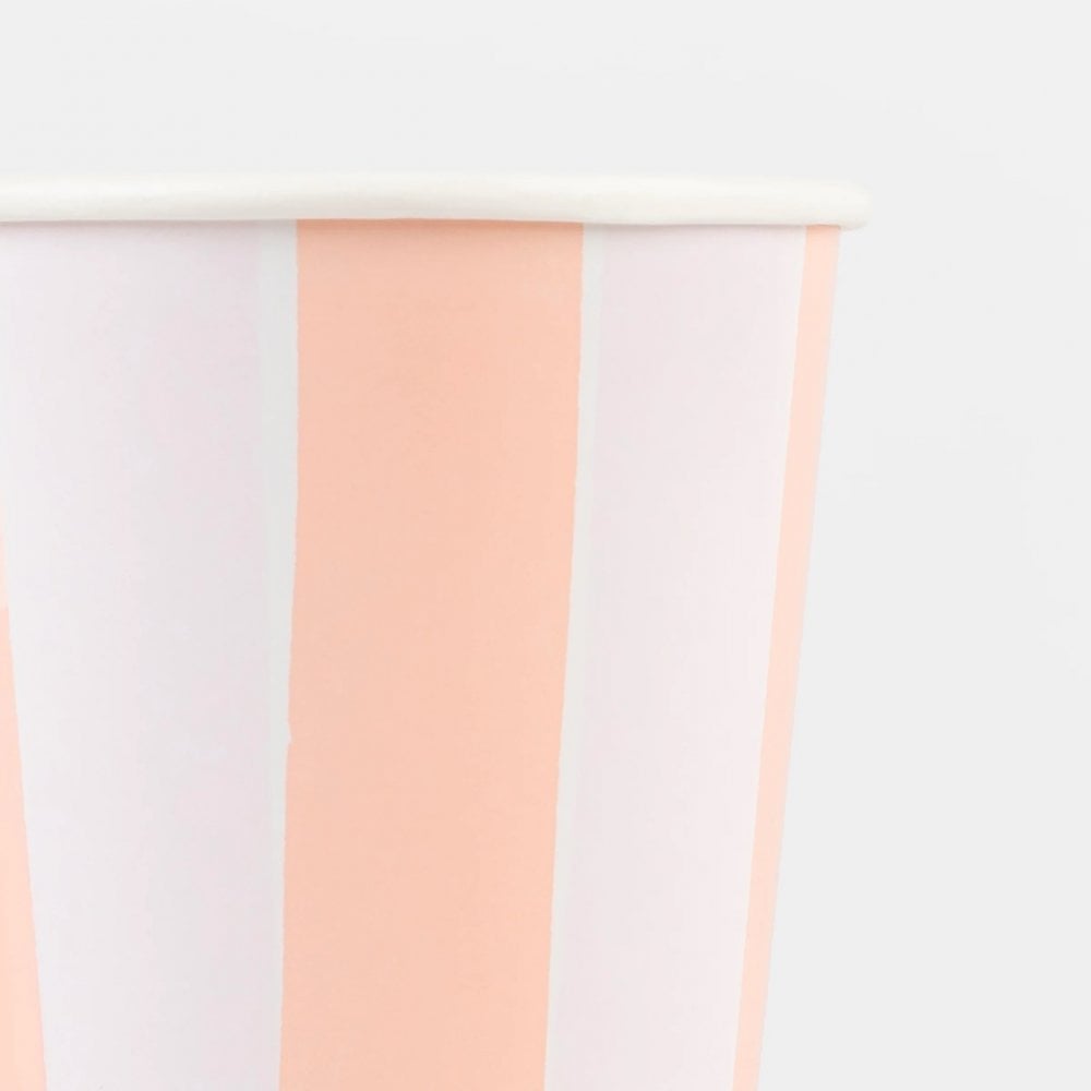 8 PASTEL STRIPE CUPS