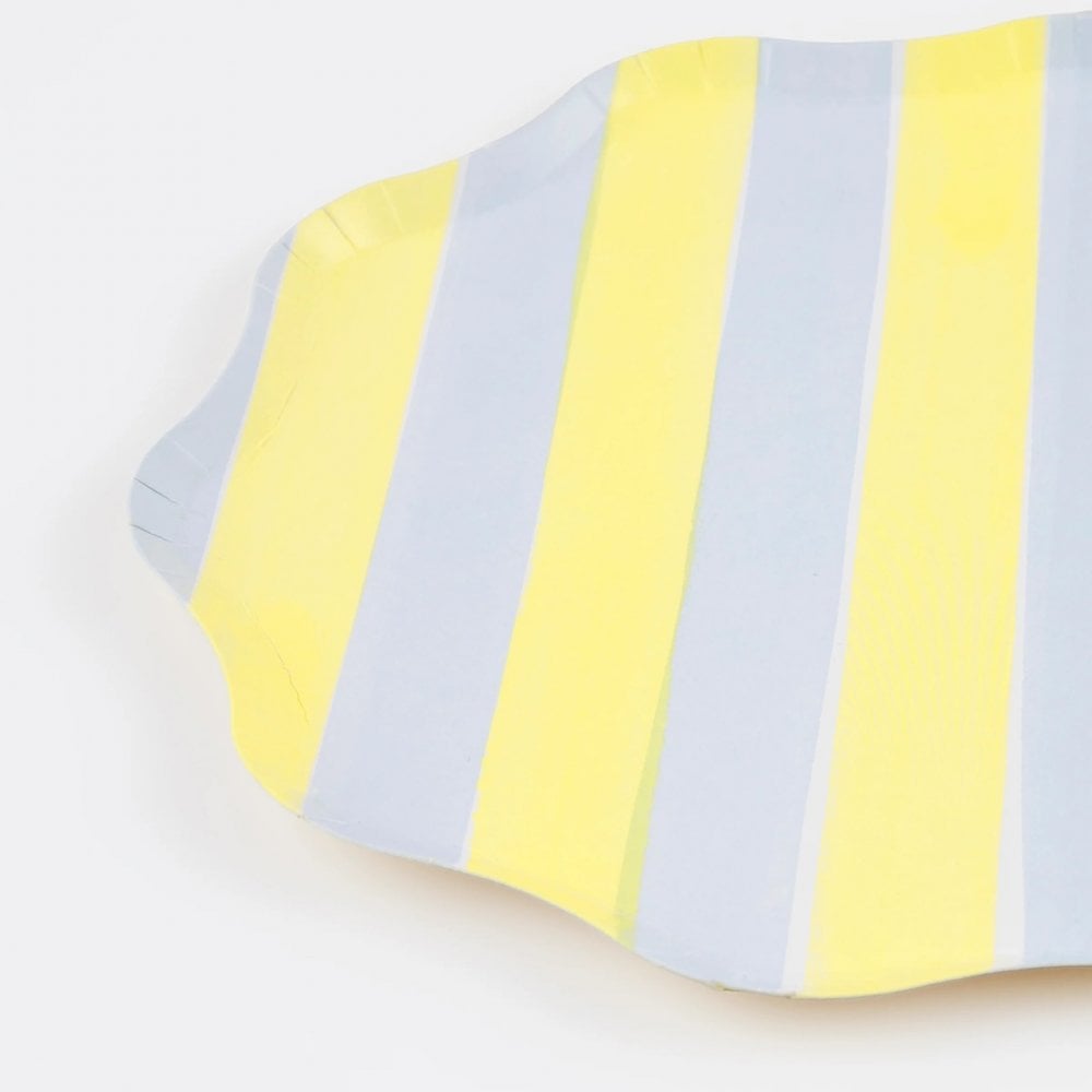 8 PASTEL STRIPE PLATES