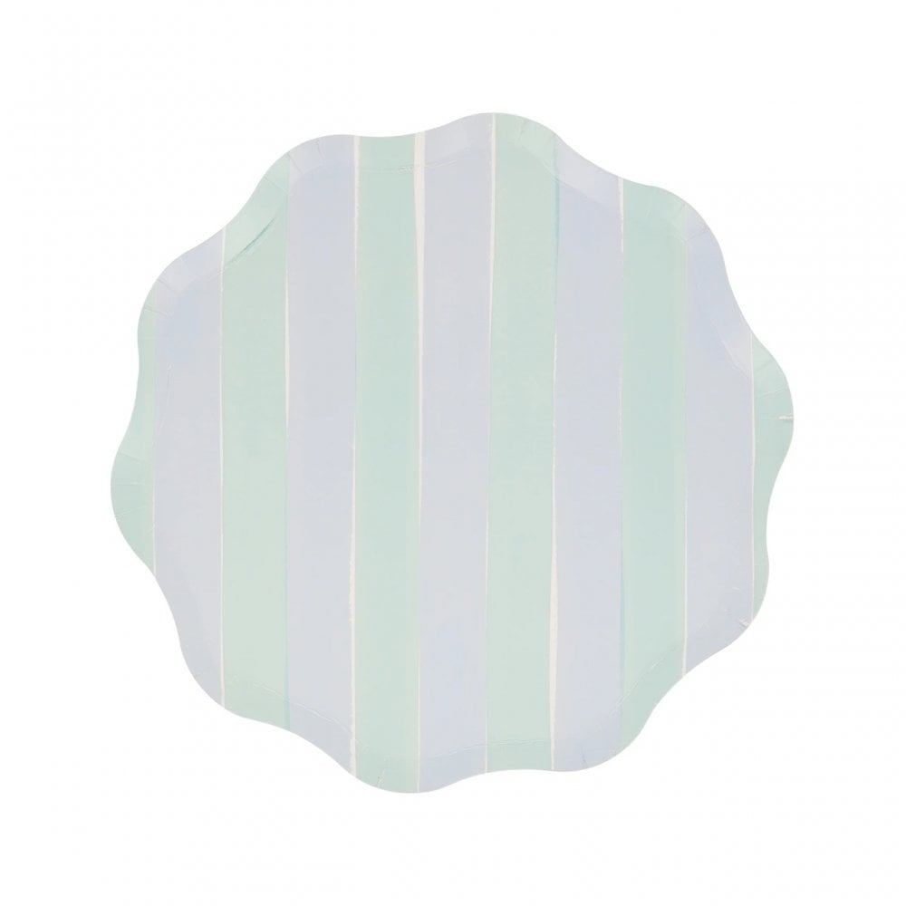 8 PASTEL STRIPE PLATES