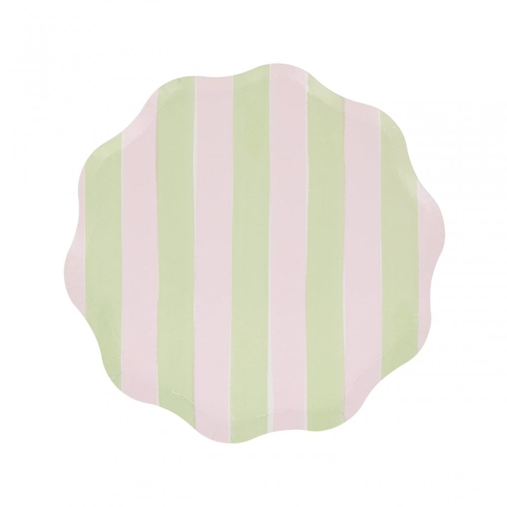 8 PASTEL STRIPE PLATES