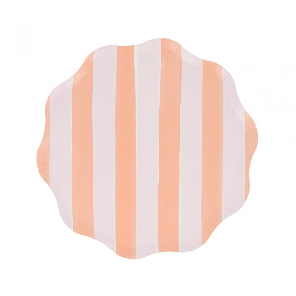 8 PASTEL STRIPE PLATES
