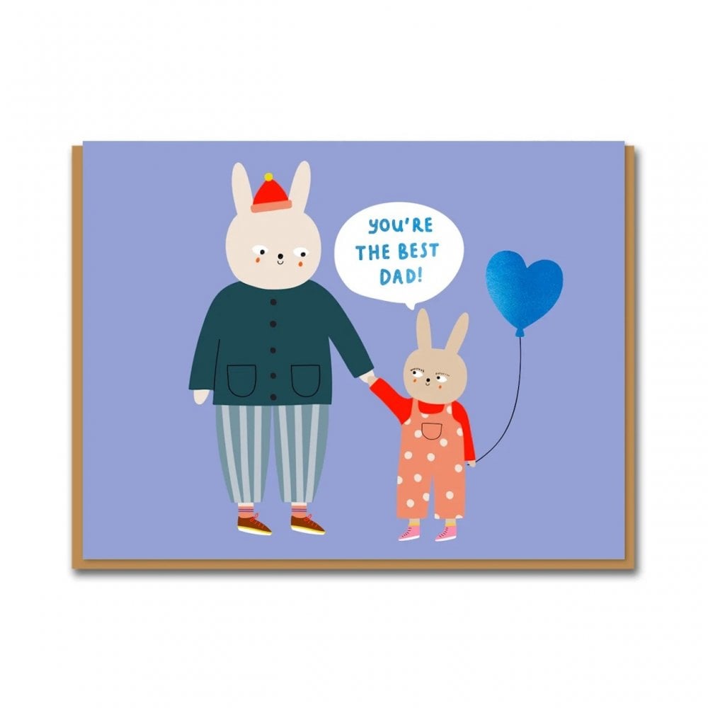 THE BEST BUNNY DAD CARD