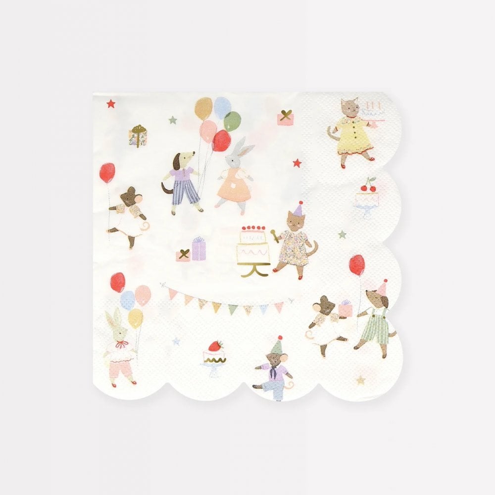 16 ANIMAL FRIENDS NAPKINS