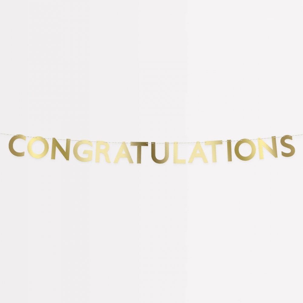 GOLD SCALLOP CONGRATULATIONS GARLAND