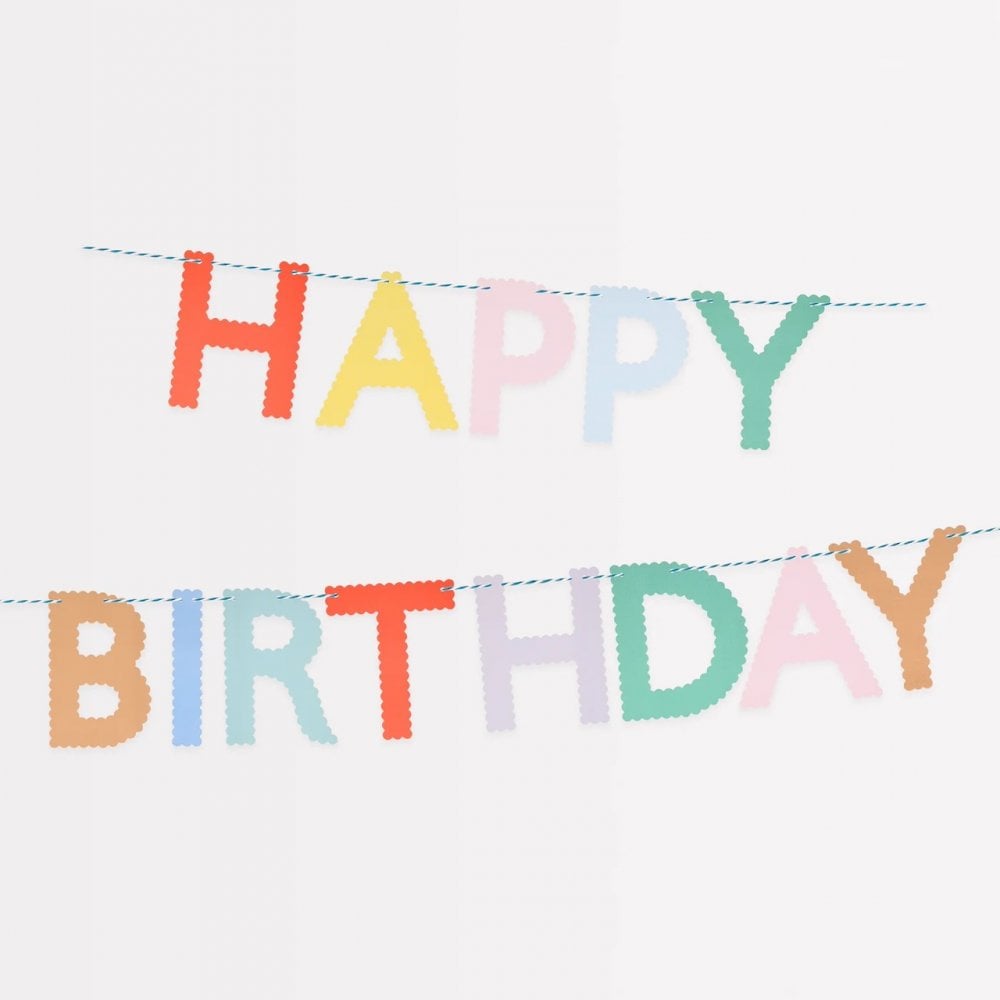 SCALLOP BRIGHT HAPPY BIRTHDAY GARLAND