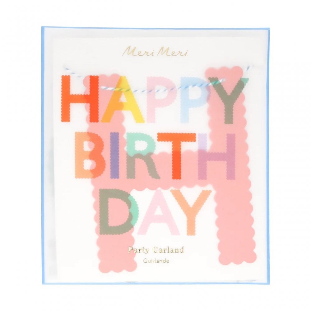 SCALLOP BRIGHT HAPPY BIRTHDAY GARLAND