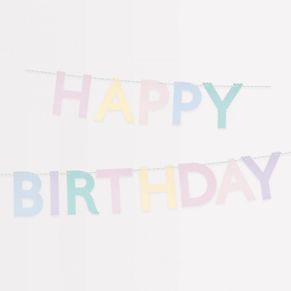 SCALLOP PASTEL HAPPY BIRTHDAY GARLAND