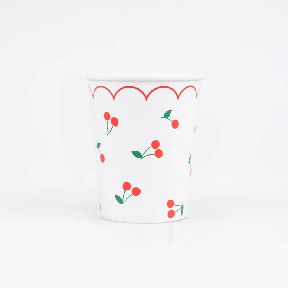 8 CHERRY PATTERN CUPS