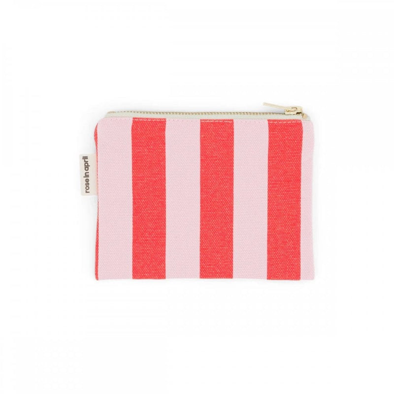 MARIE PURSE - Stripes Tomato/Candy Pink