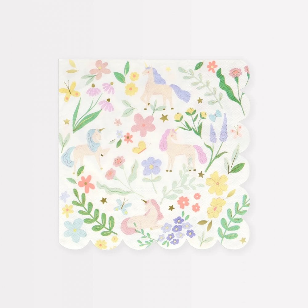 16 MEADOW UNICORN NAPKINS