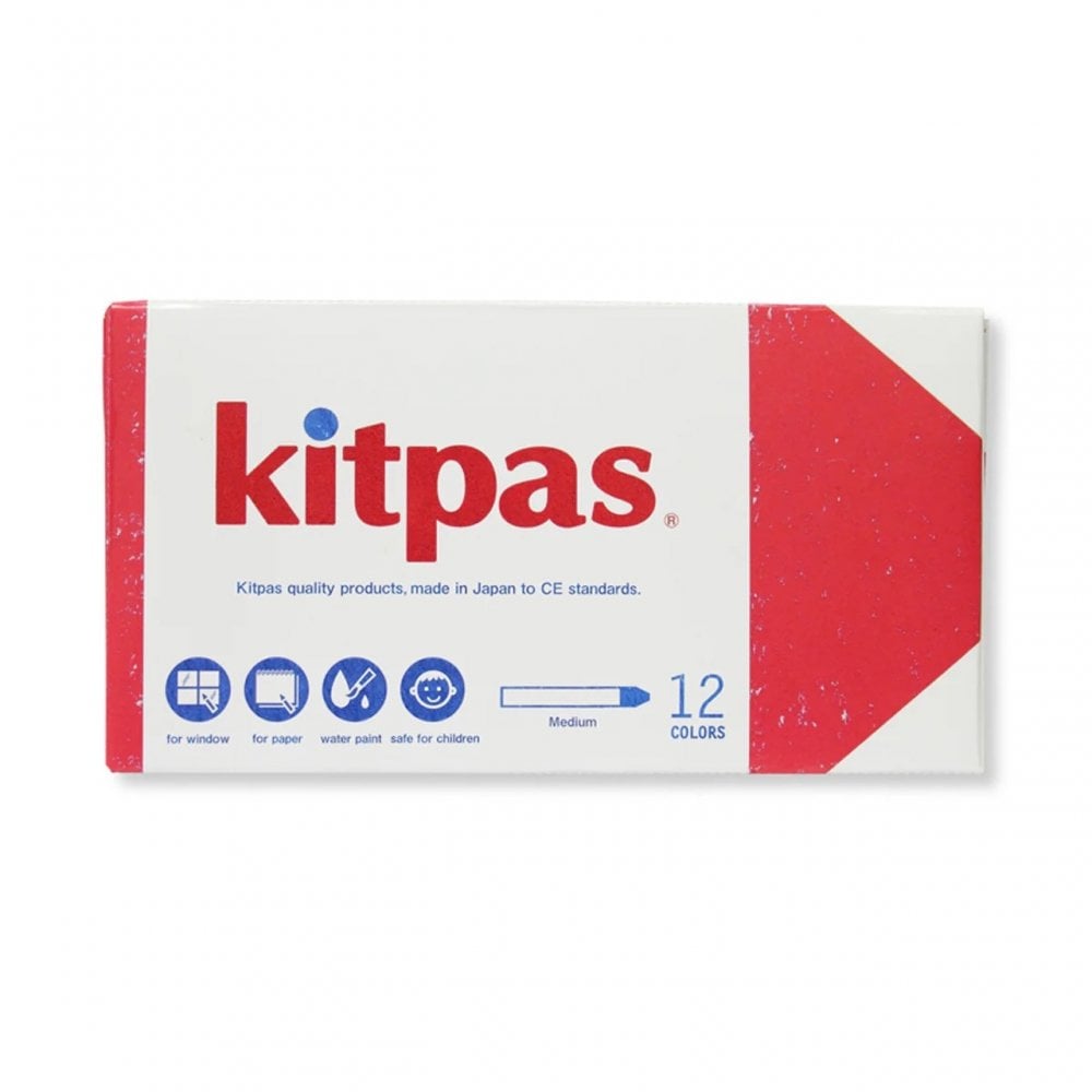 KITPAS CRAYONS MEDIUM 12 COLOURS