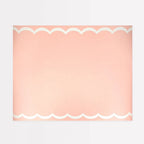SCALLOPED EDGE PINK TABLE RUNNER
