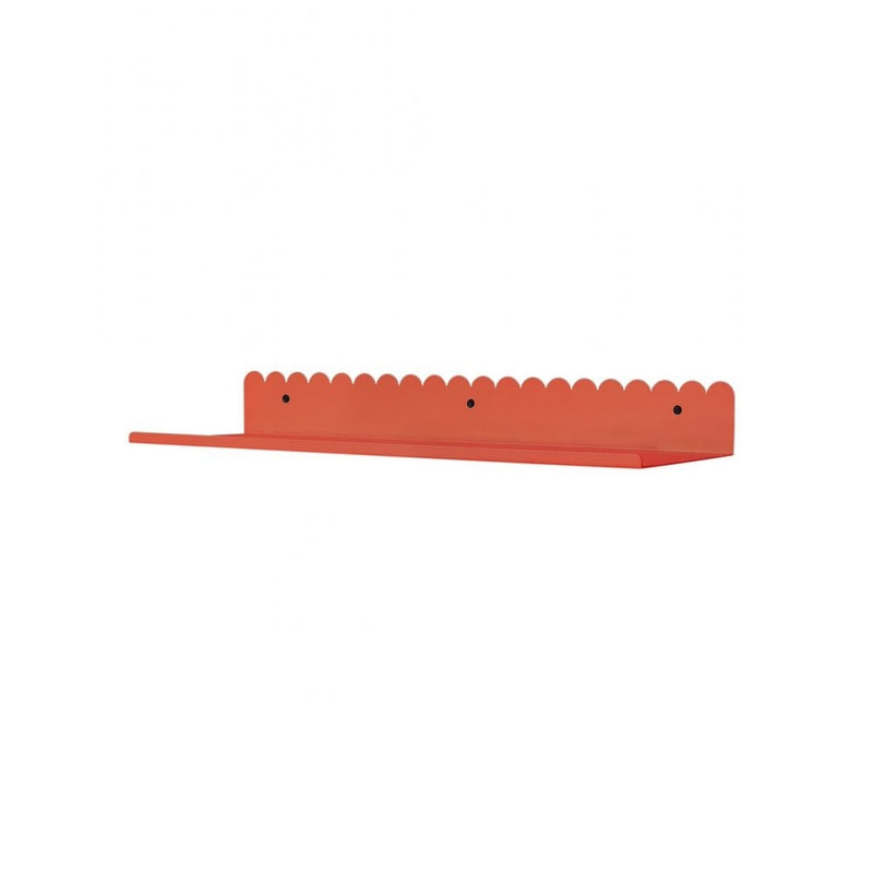 STEEL WALL SHELF - LARGE - Burnt Red