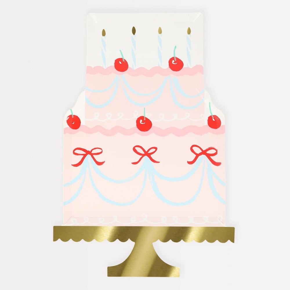 8 FANCY CAKE SHAPED PLATES