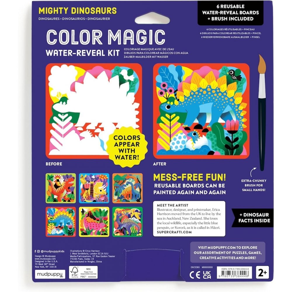 COLOUR MAGIC WATER REVEAL KIT - MIGHTY DINOSAURS (2 YEARS+)