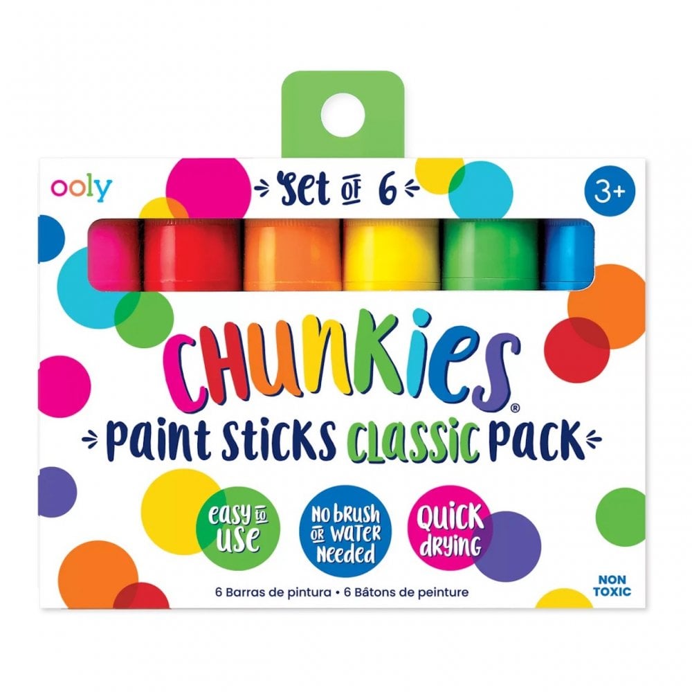 CHUNKIES PAINT STICKS - 6 CLASSIC COLOURS (3 YEARS+)