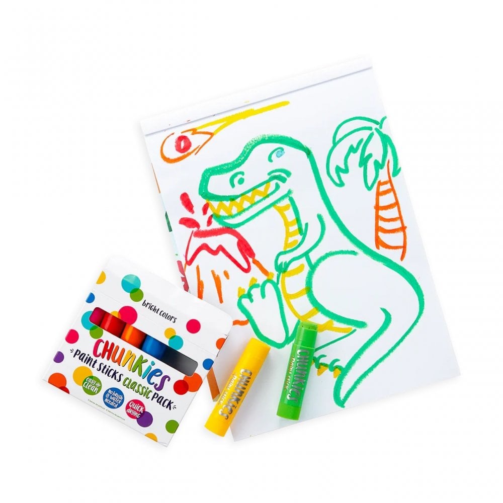 CHUNKIES PAINT STICKS - 6 CLASSIC COLOURS (3 YEARS+)