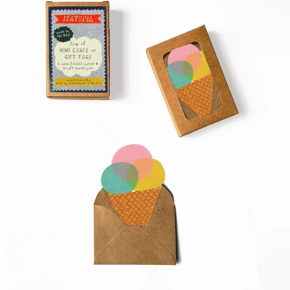 6 MINI CARDS - ICE CREAM