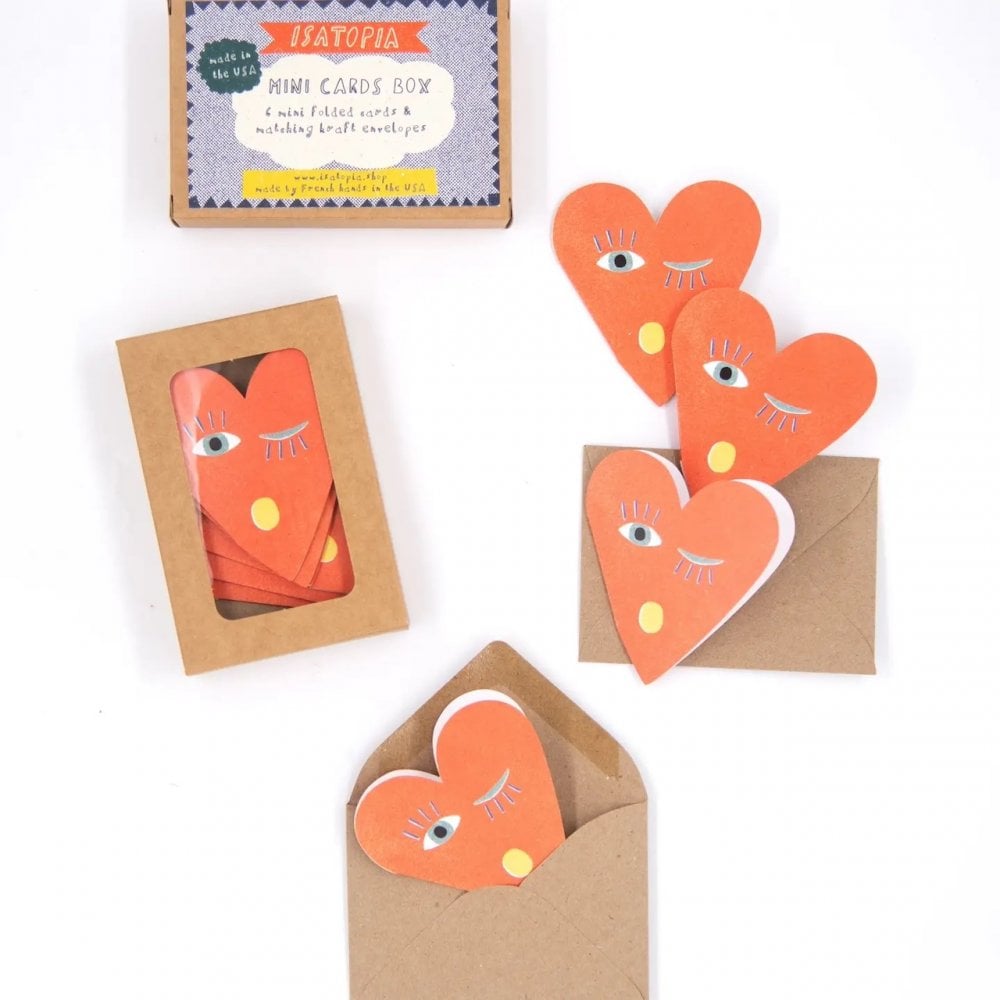 6 MINI CARDS - HEART BLINK