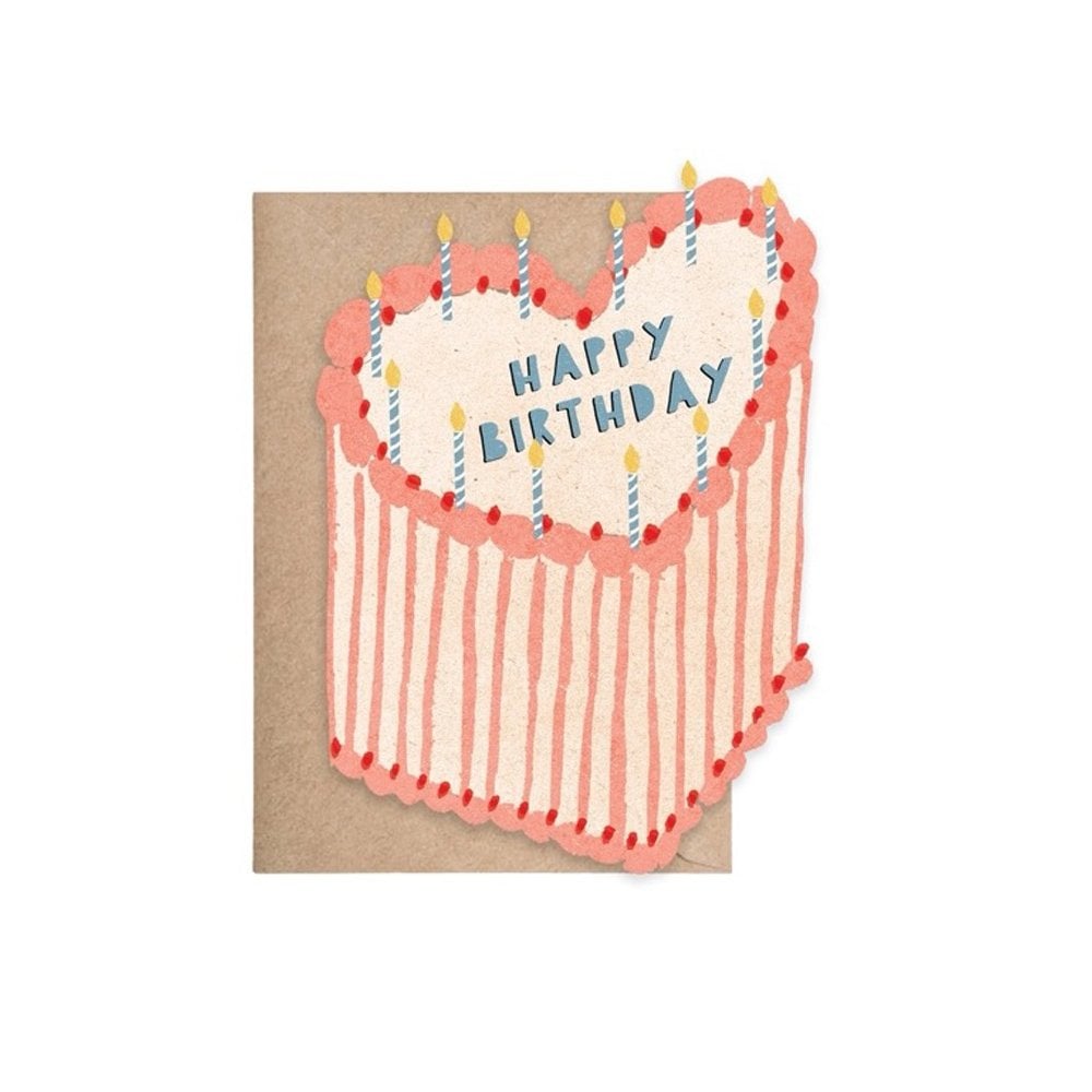 MINI CARD - HEART BIRTHDAY CAKE