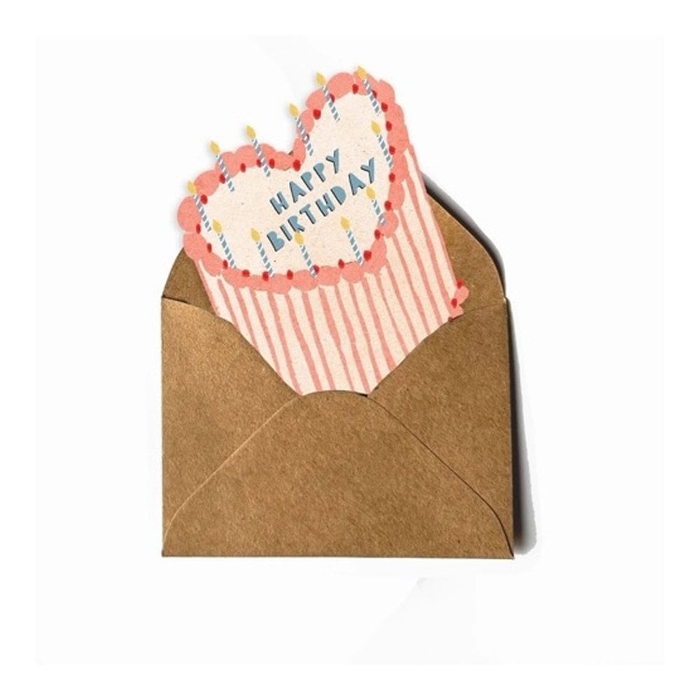 MINI CARD - HEART BIRTHDAY CAKE