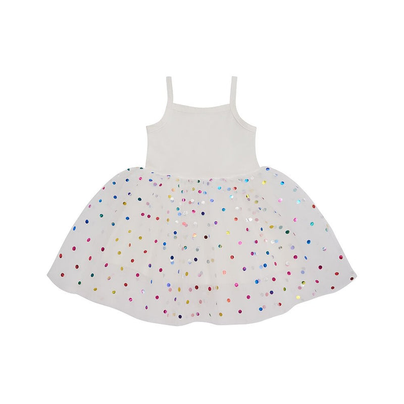 SPOT DRESS - White