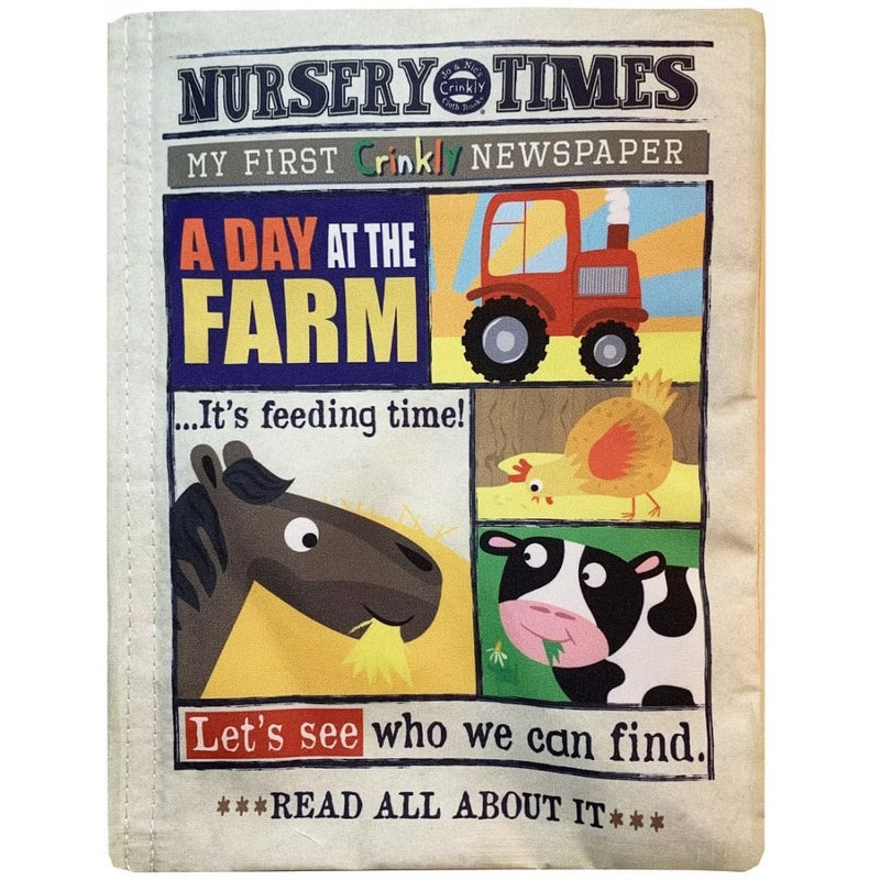 CRINKLY BOOK NEWSPAPER - Farm animals