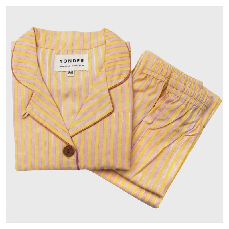 JUNIOR ORGANIC COTTON PYJAMAS - Custard
