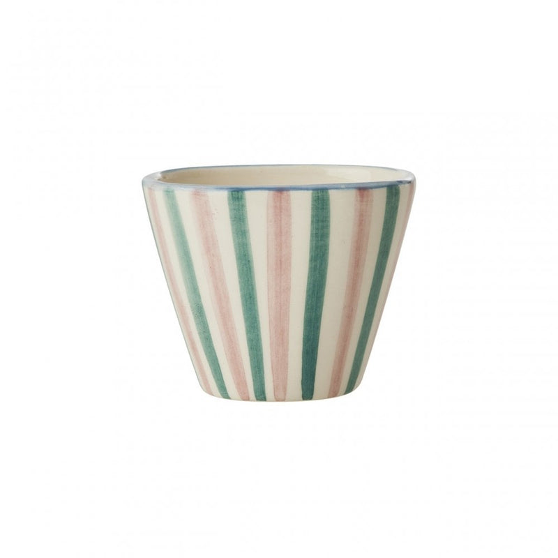 EXTRA SMALL CERAMIC CUP HAND PAINTED - Stripe