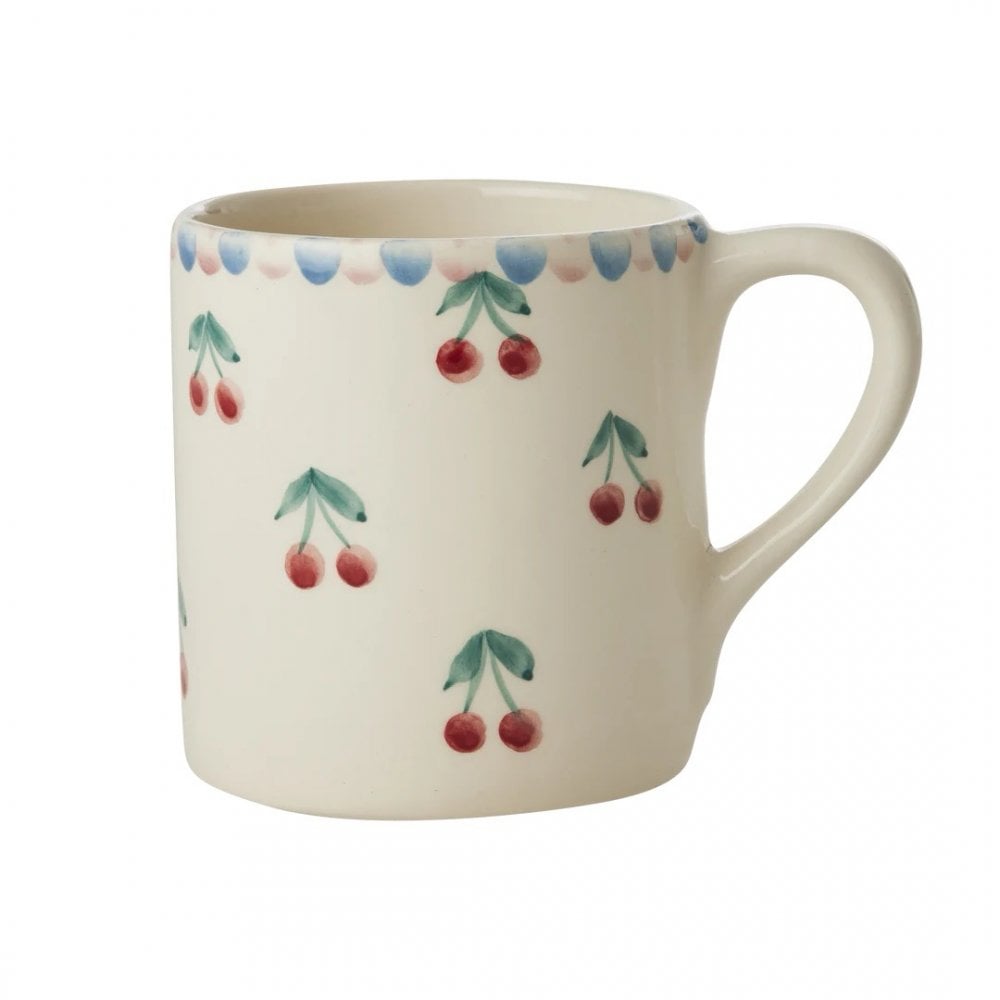 CERAMIC MUG - HAND PAINTED CHERRIES