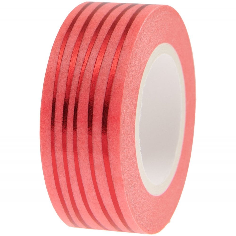 PAPER TAPE - NEON PINK/RED LINES