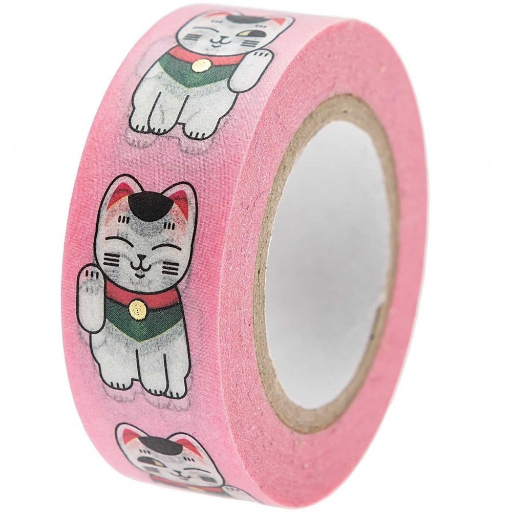 WASHI PAPER TAPE - WAVING CAT