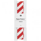 CANDY STRIPE RIBBON - RED + WHITE