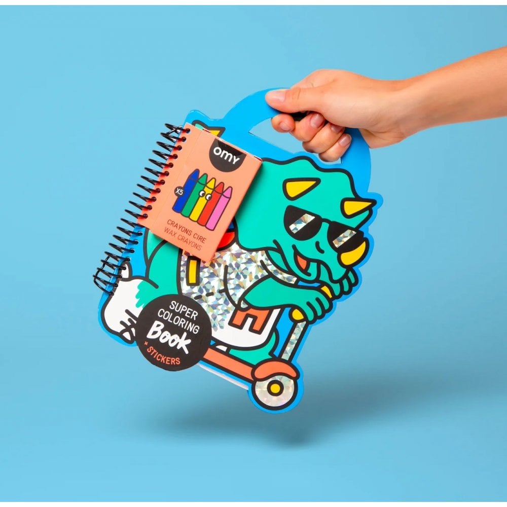 SUPER COLOURING + STICKER BOOK