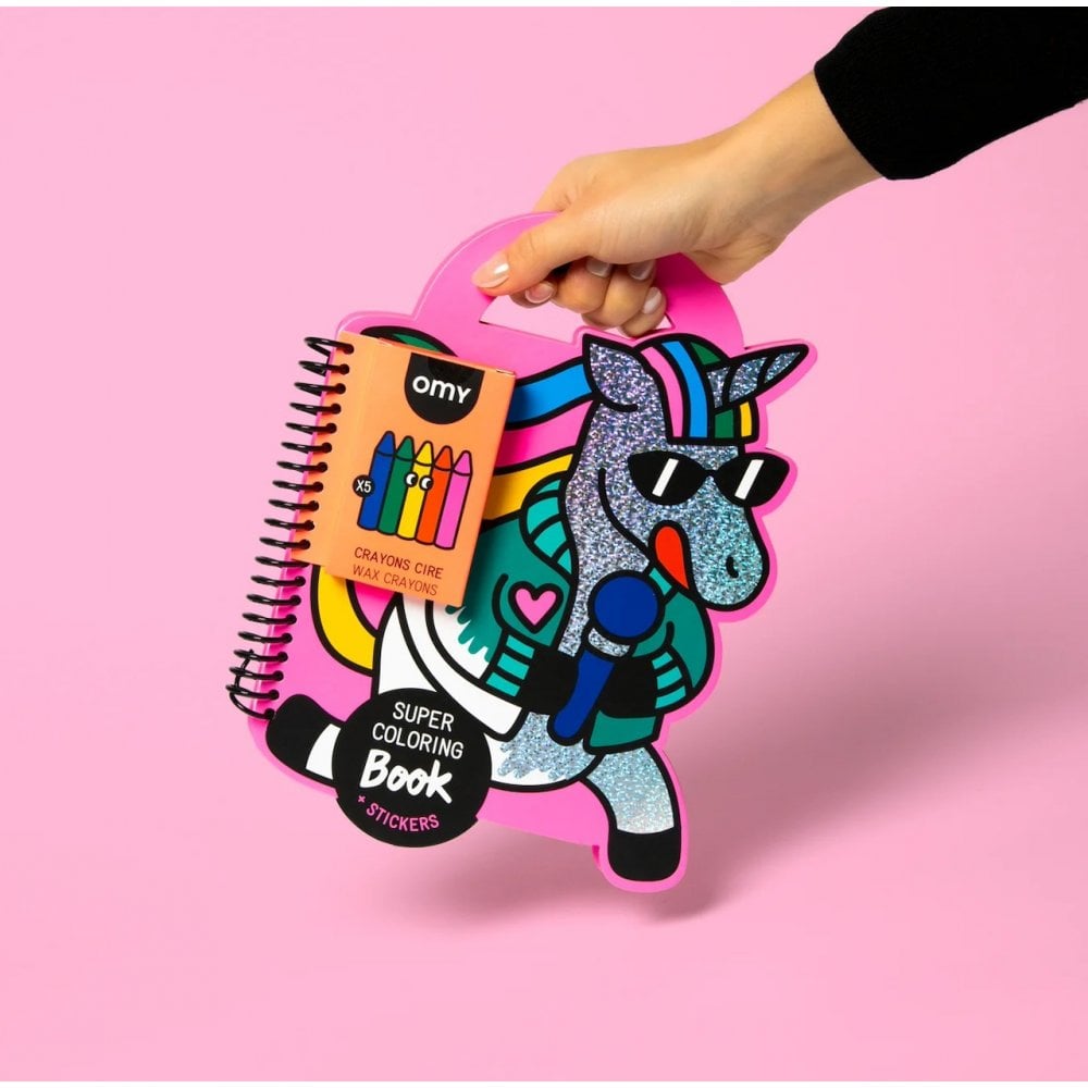 SUPER COLOURING + STICKER BOOK