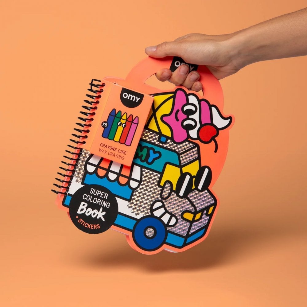 SUPER COLOURING + STICKER BOOK
