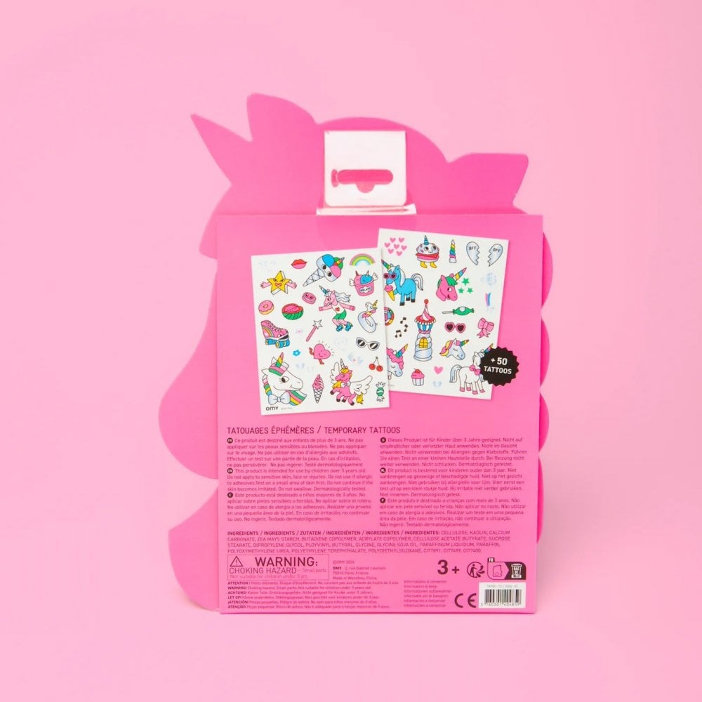 LILY UNICORN TEMPORARY TATTOOS