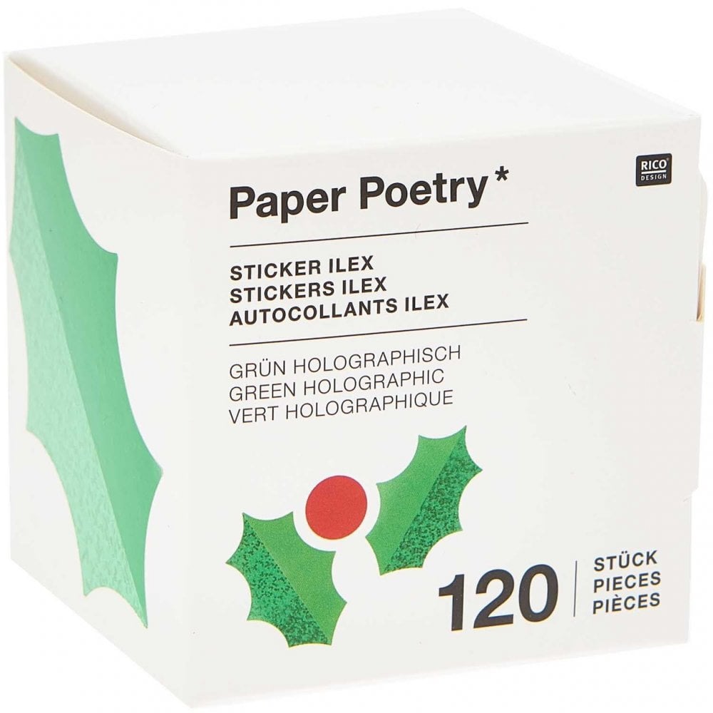 STICKER ROLL - HOLLY + BERRIES