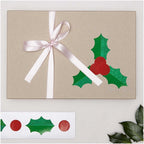 STICKER ROLL - HOLLY + BERRIES
