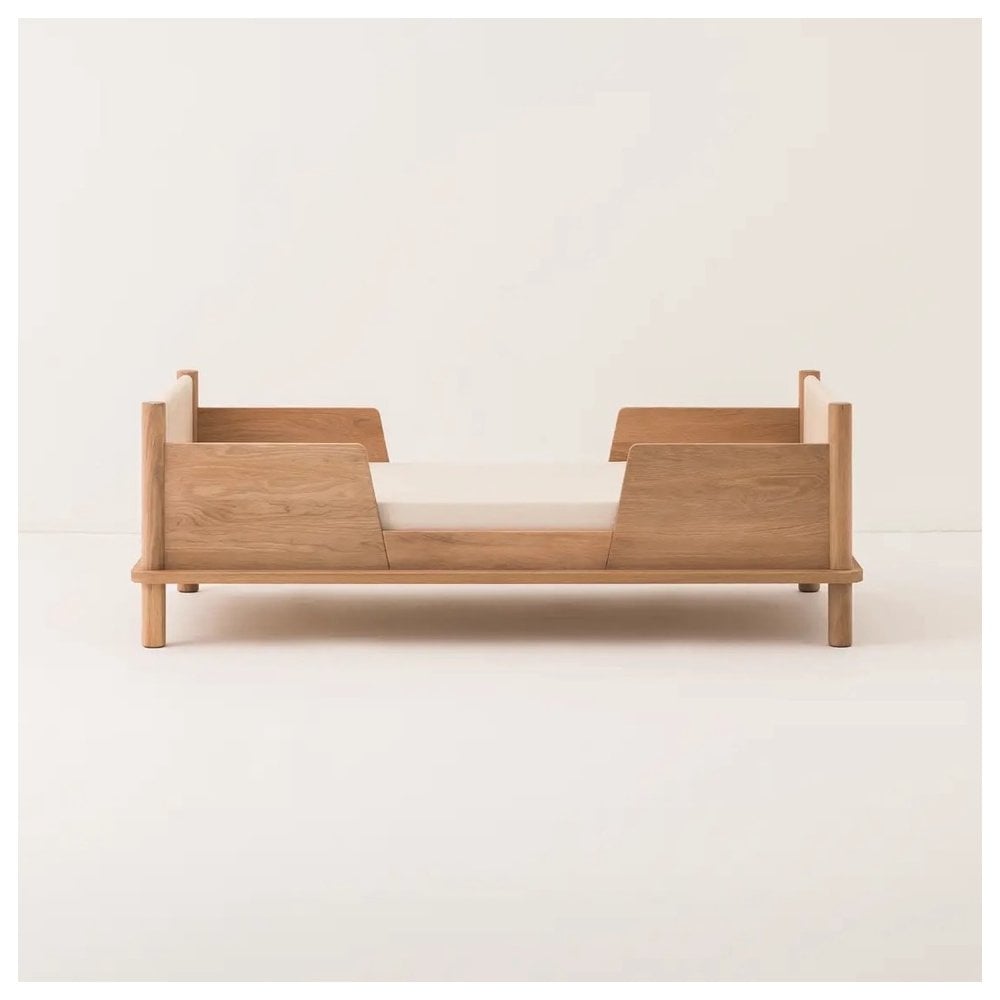 LATITUDE SOLID OAK WOOD JUNIOR BED WITH 2 SAFETY RAILS