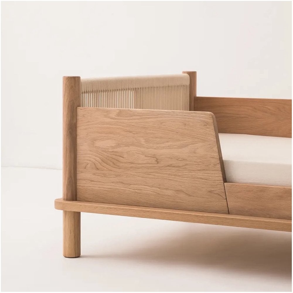 LATITUDE SOLID OAK WOOD JUNIOR BED WITH 2 SAFETY RAILS