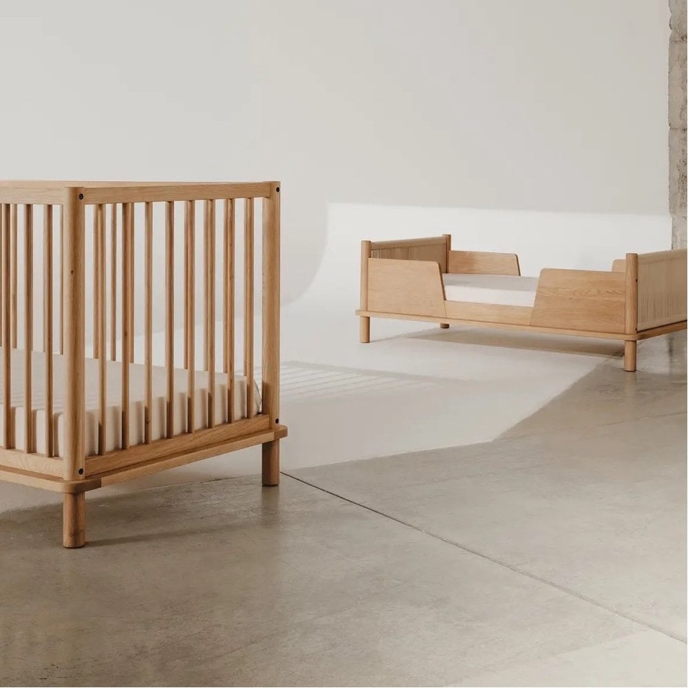 LATITUDE SOLID OAK WOOD JUNIOR BED WITH 2 SAFETY RAILS