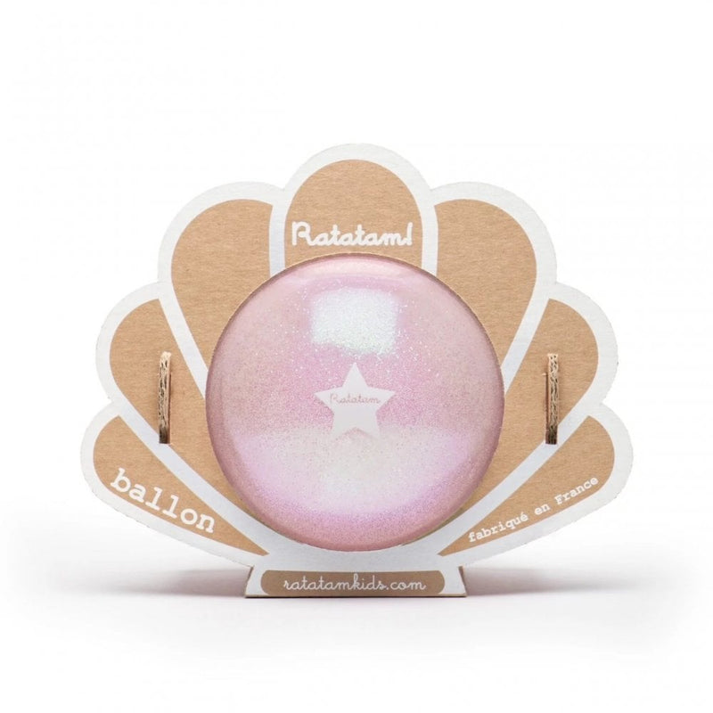 10cm PLAY BALL SEASHELL - GLITTER - Pink