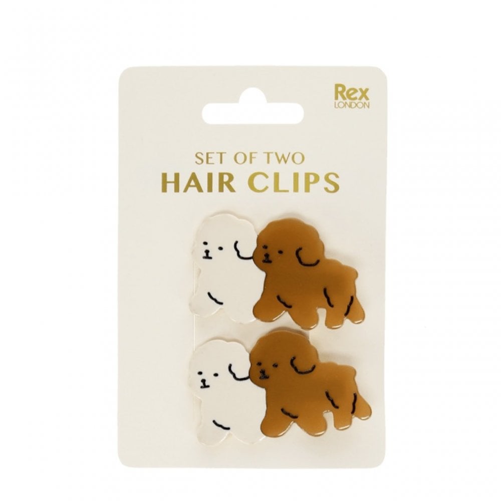 2 HAIR CLIPS - PUPPIES
