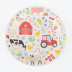8 PAPER PLATES - FARM