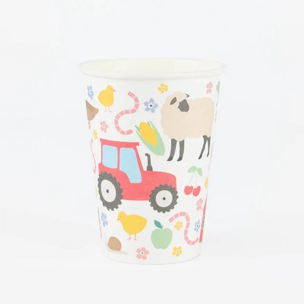 8 CUPS - FARM ANIMALS