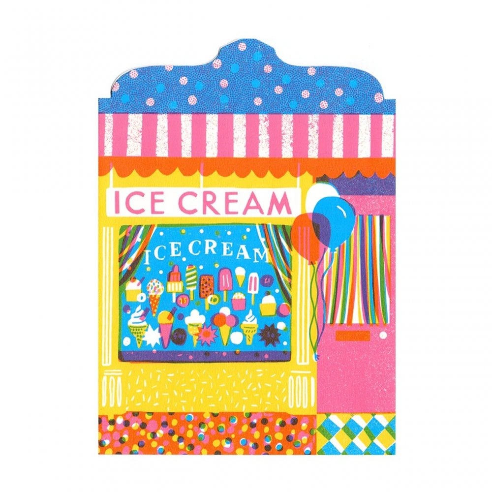 ICE CREAM SHOP DIE CUT CARD